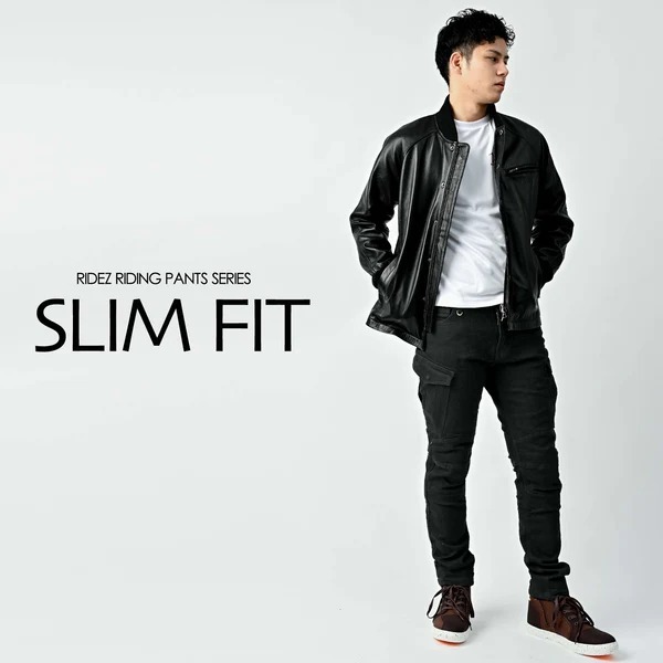 RIDEZ RDB1031 SLIM FIT CARGO PANTS BK S [J[Spc]