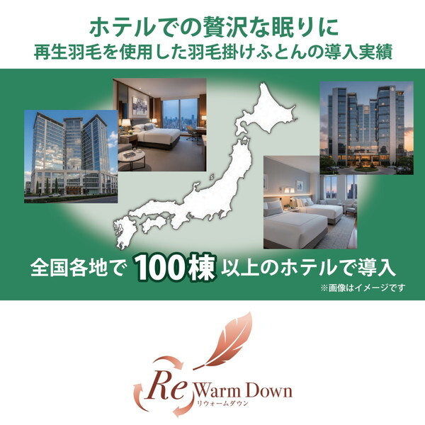 西川 国産羽毛掛け布団 ダウン90% リウォームダウン(再生原料使用