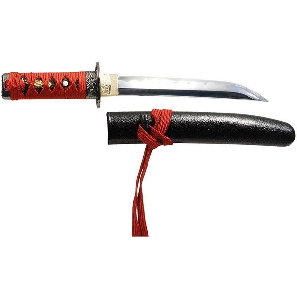 模造刀 赤さや 短刀  12寸百錬鋼挟み鋼武士刀蝶短刀 武具 刀装具 日本刀 模造