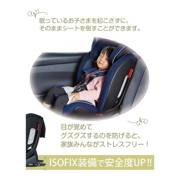ISOFIX対応日本育児１〜12歳ハイバックチャイルドシート - 移動用品