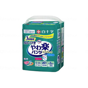 白十字 サルバ やわ楽パンツ 安心うす型 L-LL 20枚