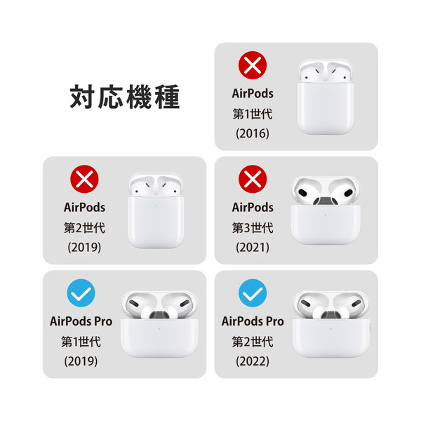 ELECOM AVA-AP4CCR AirPods Pro用イヤホンカバー AirPods Pro 第