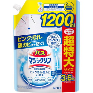 花王 バスマジックリン SUPER CLEAN香りが残らない つめかえ用1200mL