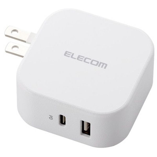 ELECOM MPA-ACCP20WH [USB RZg PD [d 20W X}z ^ubg USB-C ×1|[g USB-A×1|[g  zCg]
