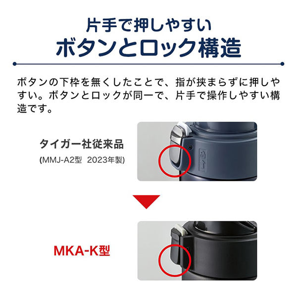 TIGER MKA-K036WK イーグレットホワイト [真空断熱ボトル (0.36L