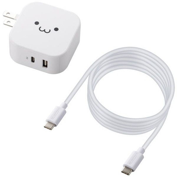 ELECOM MPA-ACCP21WF [USB RZg PD [d 20W X}z ^ubg USB-C USB-A e1|[g P[ut 1.5m  zCgtFCX]