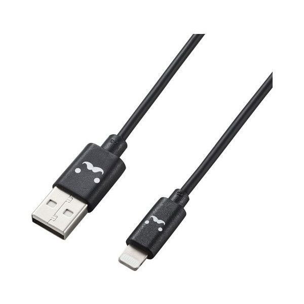 ELECOM MPA-FUAL03CBK �u���b�N Lightning�P�[�u�� �J���t�� 0.3m