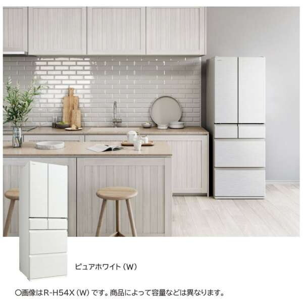 日立 R-H54X(W) ピュアホワイト Hタイプ [冷蔵庫 (540L・フレンチドア