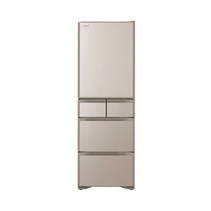 日立 401L 冷蔵庫 大容量 ガラス面 シャンパン 訳あり【地域限定配送無料】 日立 R-S40R(XN) クリスタルシャンパン [冷蔵庫 (401L・右開き