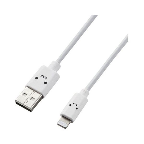 ELECOM MPA-FUAL03CWH ホワイト Lightningケーブル カラフル 0.3m