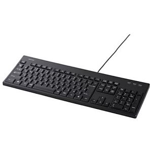 BUFFALO USB接続 有線スリムキーボード ブラック BSKBU14BK Amazon.com: BUFFALO BSKBU14BK USB Connected Wired Slim