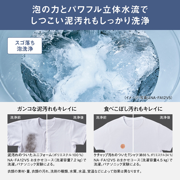 PANASONIC NA-FA10K5-N シャンパン FAシリーズ [全自動洗濯機 (10.0kg