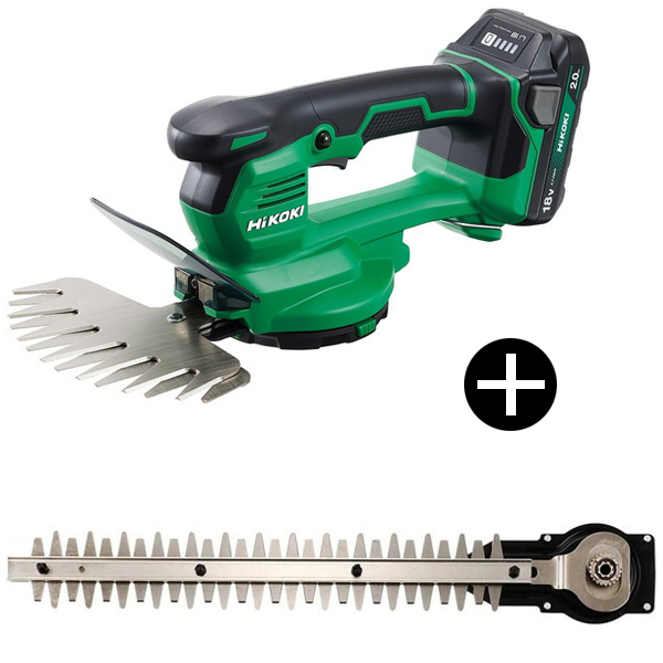 HIKOKI 芝刈り機 CG1817DA 170mm HiKOKI CG1817DA (BG) 18V 充電式 芝生バリカン + 0033-8027 植木