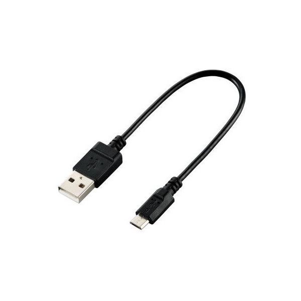 ELECOM U2C-JAMB015BK microUSBケーブル USB2.0 エコパッケージ 0.15m ブラック
