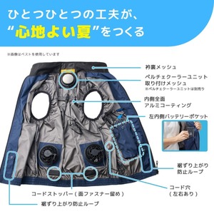 DCM空調ウェア ベストセット ネイビー Mサイズ VOLTCOOL D266219
