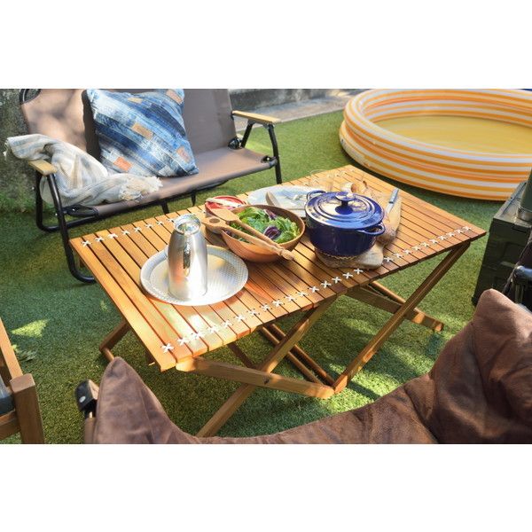 キャンプマニアプロダクツ ロールトップパーティテーブル WEB限定