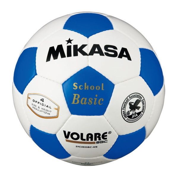 MIKASA SVC402SBC-WB サッカーボール 検定球 4号球(小学生向け) 手縫い ホワイト/ブルー