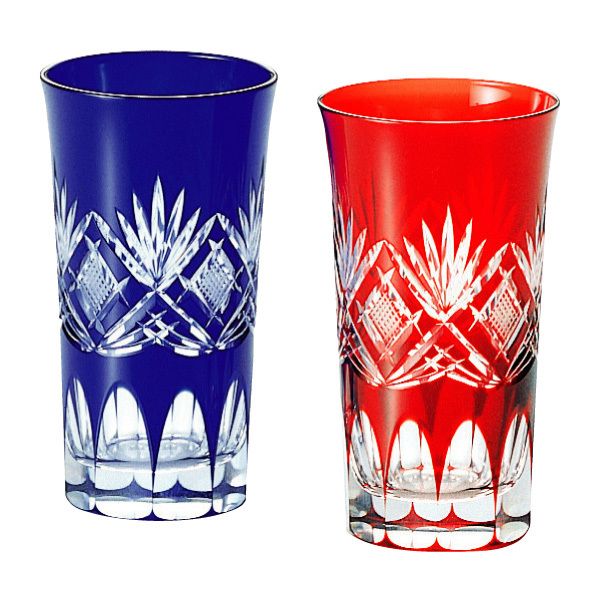 大塚硝子 00-534-1 江戸切子 [71カット・一口ビールペア] | 激安の新品 