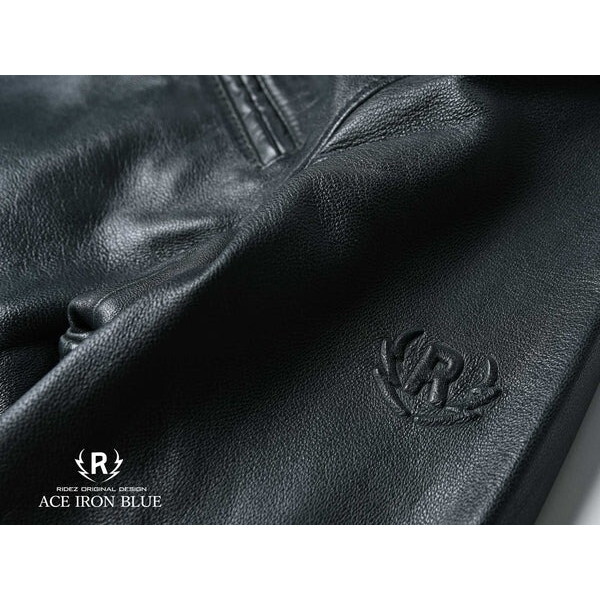 RIDEZ ACE JACKET IRON BLUE M RLJ110 [シングルライダースジャケット