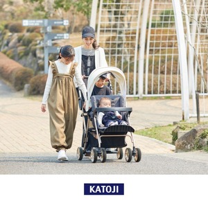 KATOJI ベビーカー 二人でゴー リミテッド ホワイト&ゴールド 41537