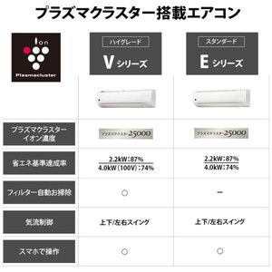 SHARP AY-T22E-W ホワイト系 Eシリーズ [エアコン(主に6畳用