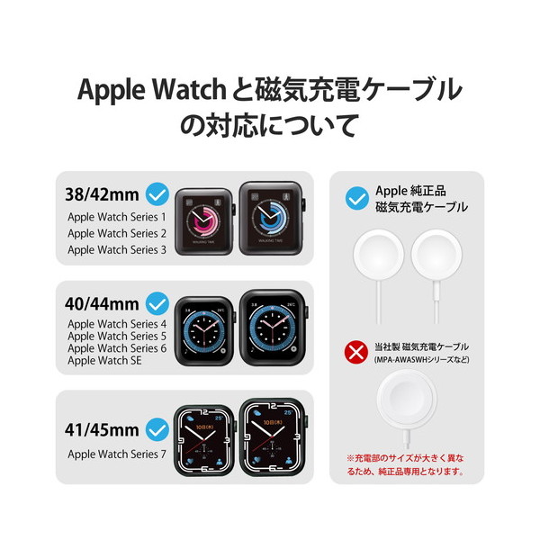 ELECOM AW-DSCHALABK Apple Watch アップルウォッチ 充電器 卓上