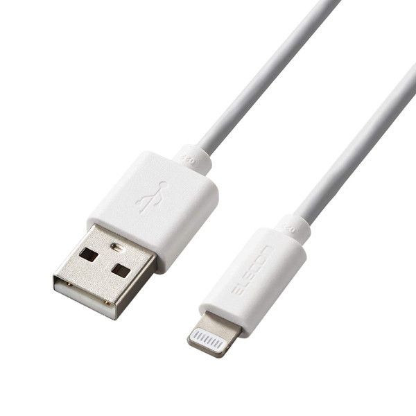 ELECOM MPA-UALO01WH Lightningケーブル スタンダード 0.1m ホワイト