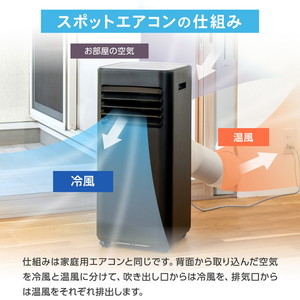 MAXZEN MSC-MT23-BK [スポットエアコン (5～9畳用)] | 激安の