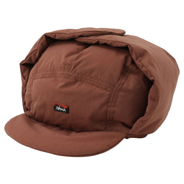NANGA iK HINOC RIPSTOP DOWN EAR FLAP CAP BROWN FREE NA2441-3B101-A N0002982 [Lbv]