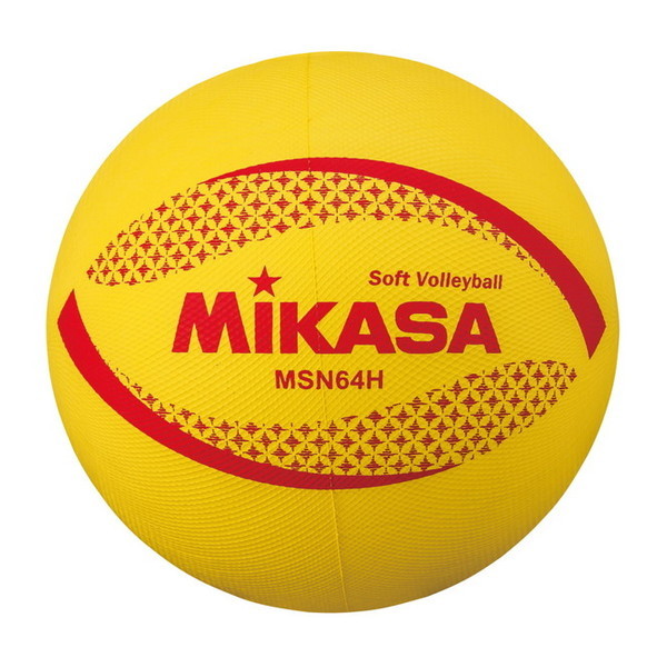 MIKASA MSN64H カラーソフトバレーボール 円周64cm(小学校高学年:5・6年生用) 黄