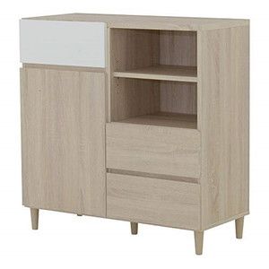 4FUL HM90-90C IV アイボリー／ブラウン HELM（ヘルム） [キャビネット(90cm幅)]