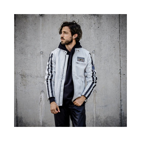 (値下しました)RIDEZ COMP JACKET RLJ1101 ジャケット RIDEZ COMP JACKET WHITE/BLACK RLJ1101 ライダースジャケット