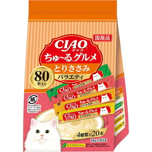 いなばペットフード CIAO ちゅ～る 80本 とりささみグルメバラエティ