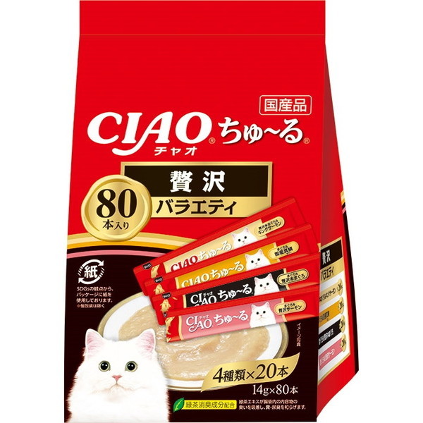 いなばペットフード CIAO ちゅ～る 80本 贅沢バラエティ | 激安の新品