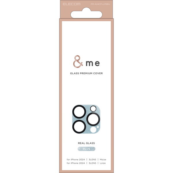 ELECOM PM-A24CFLLP6BU u[ &me [iPhone16 Pro / iPhone16 Pro Max J YJo[ KX SʃOb^[]