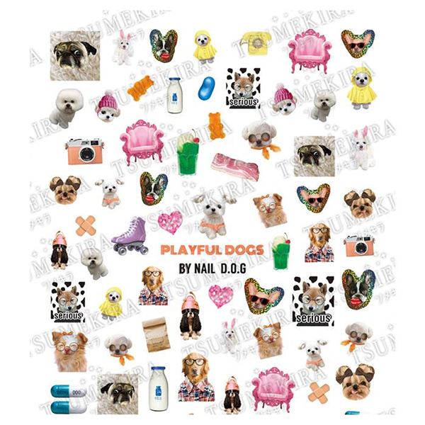 イングカワモト TSUMEKIRA(ツメキラ) ネイルシール DOG×DAISY プロデュース2 PLAYFUL DOGS NN-DXD-102