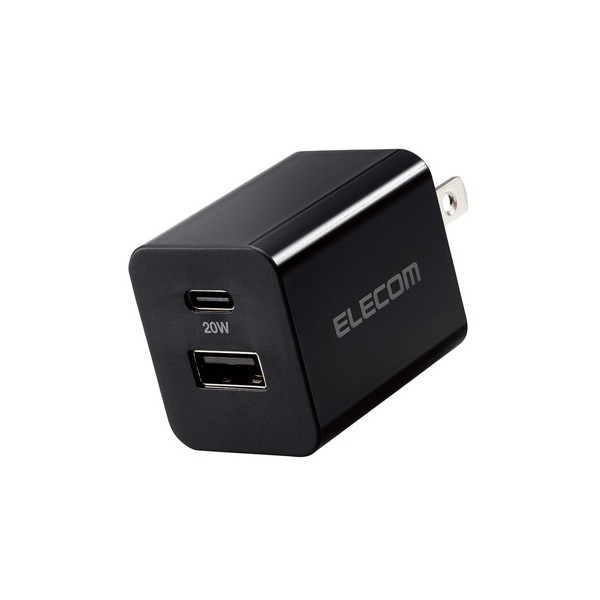 ELECOM MPA-ACCP36BK ubN [ACA_v^[ 20W ^CvC×1 USB A×1]