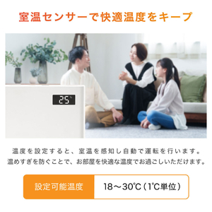 MAXZEN CH-QD12-WH ホワイト [パネルセラミックヒーター(人感・室温 MAXZEN CH-QD12-WH ホワイト [パネルセラミックヒーター(人感・室温