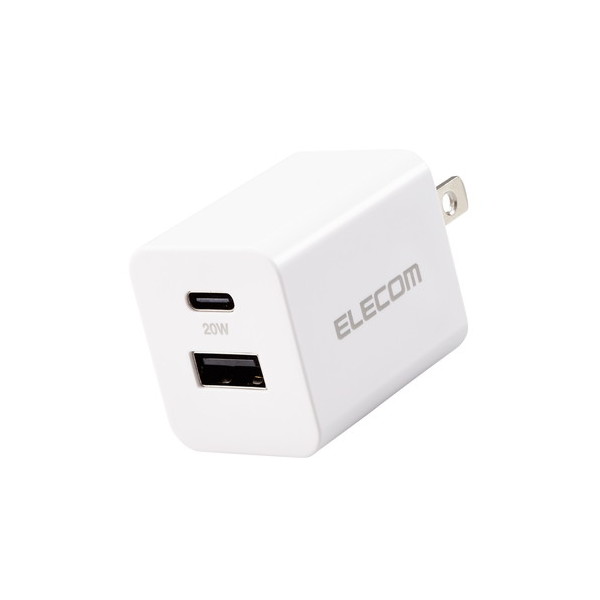 ELECOM MPA-ACCP36WH zCg [ACA_v^[ 20W ^CvC×1 USB A×1]