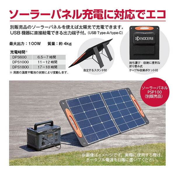 京セラ DPS1000 669501A [ポータブル電源 (ワイヤレス充電仕様
