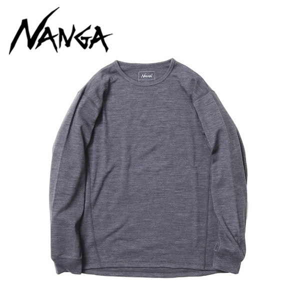 NANGA ナンガ MERINO WOOL BASE LAYER L/S TOP GRY S NW2341-1J508 