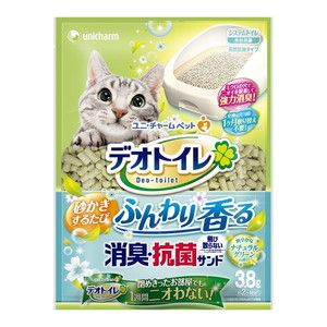 ユニチャーム デオトイレ ふんわり香る消臭・抗菌サンド ナチュラルグリーンの香り 3.8L