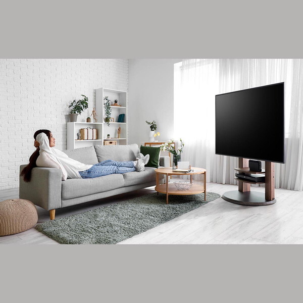 朝日木材加工 WS-H800-DB キャスター付き壁寄せテレビ台 ダーク