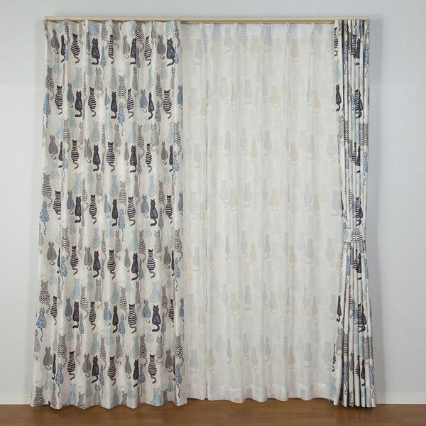 ���j�x�[�� 4P �j���J���V �J�[�e�� 4���Z�b�g��100x��178cm �u���[