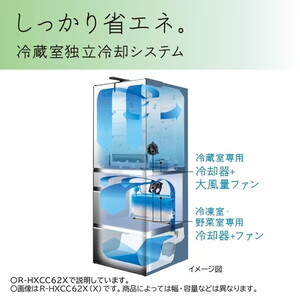 5年延長保証セット 日立 R-HXCC62X(X) クリスタルミラー [冷蔵庫 (617L