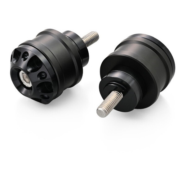 D48991 デイトナ(Daytona) アルミビレット バイク用 バーエンド ホンダ(M6)用 ミドルウエイトバーエンド ファインカット ブラック 48991