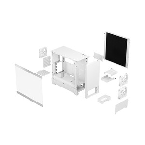 Fractal Design PCケース FD-C-POS1A-04 Fractal Design FD-C-POS1A-04 Pop Silent White TG Clear Tint