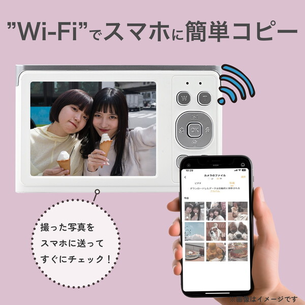 KEIYO AN-DC003(WH) ホワイト [コンパクトデジタルカメラ (800万画素