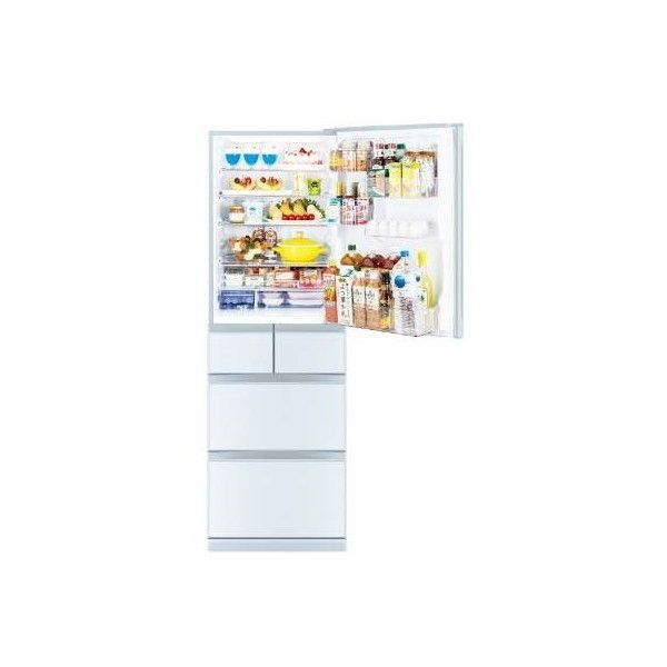 MITSUBISHI MR-B46G-W クリスタルピュアホワイト 置けるスマート大容量 Bシリーズ [冷蔵庫 (455L・右開き)]
