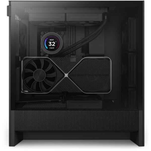 PCケース NZXT H5 FLOW 黒 (CC-H51FB-01) NZXT CC-H51FB-01 H5 Flow Mid-Tower Case Black